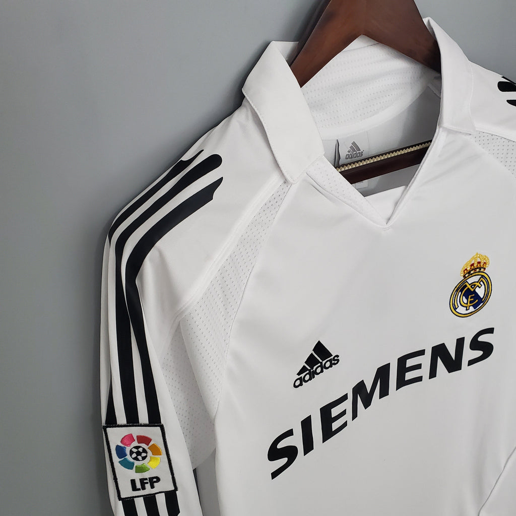 Camisa Real Madrid Titular 05/06 - Versão Retrô Manga Longa