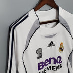 Camisa Real Madrid Titular 06/07 - Versão Retrô Manga Longa