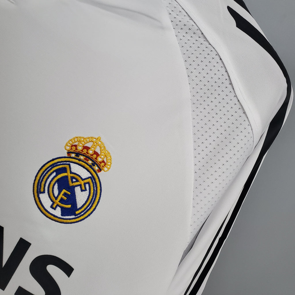 Camisa Real Madrid Titular 05/06 - Versão Retrô Manga Longa